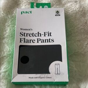 Pact Women's Black Organic Cotton Flare Pants